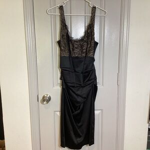 Satin and lace dress 8